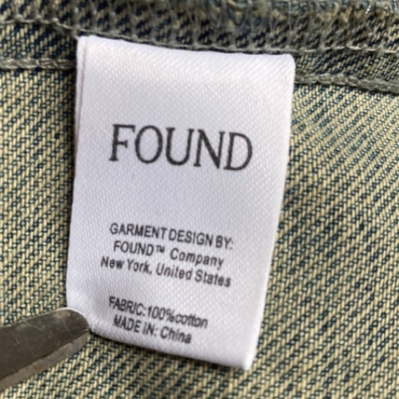 FOUND Azar Studded Oversized Denim Jean Jacket NWT Statement Layering Piece - Picture 10 of 16